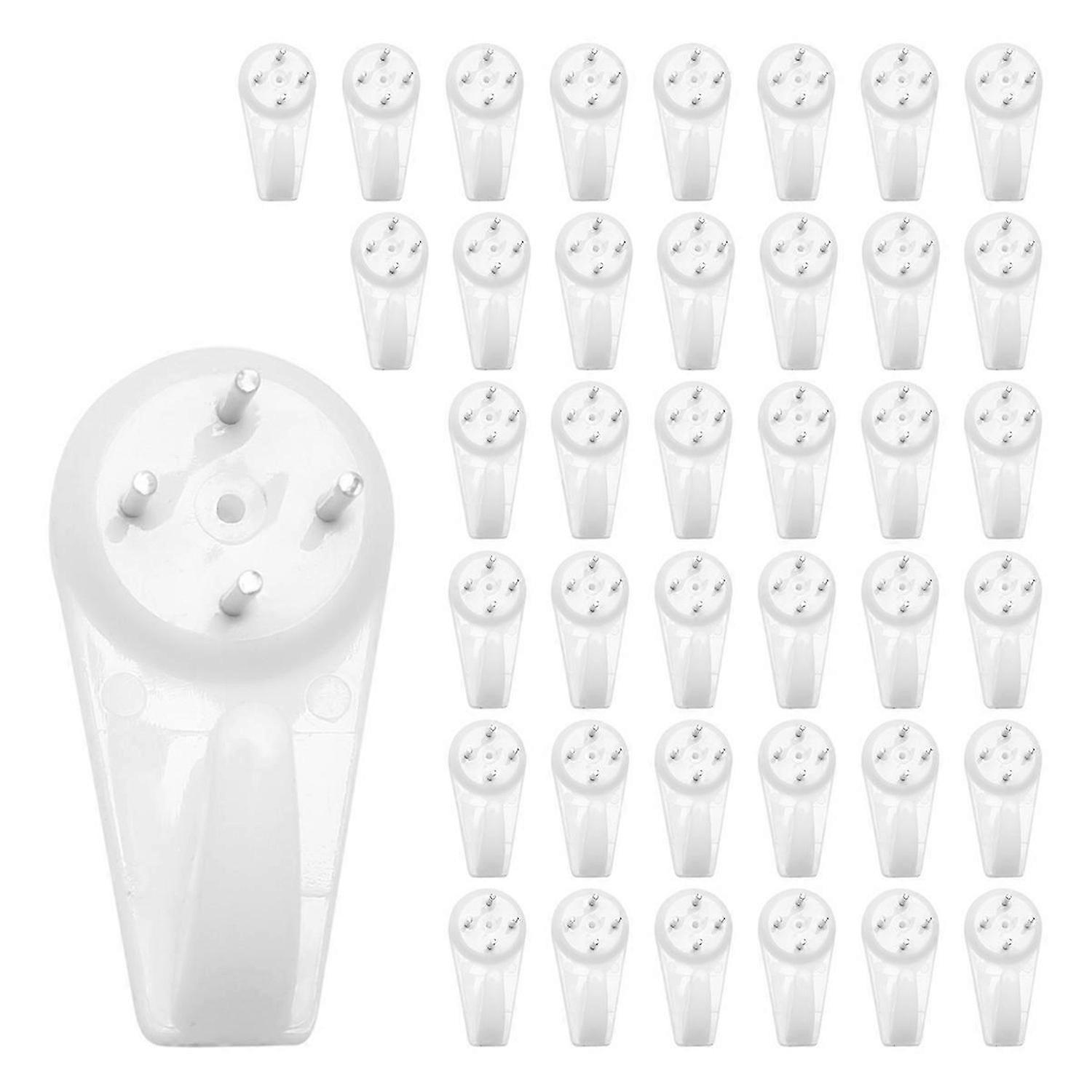 Stucco/Concrete Wall Hooks, No Damage Hook Hanging Kit, No Drilling Required, Set of 40