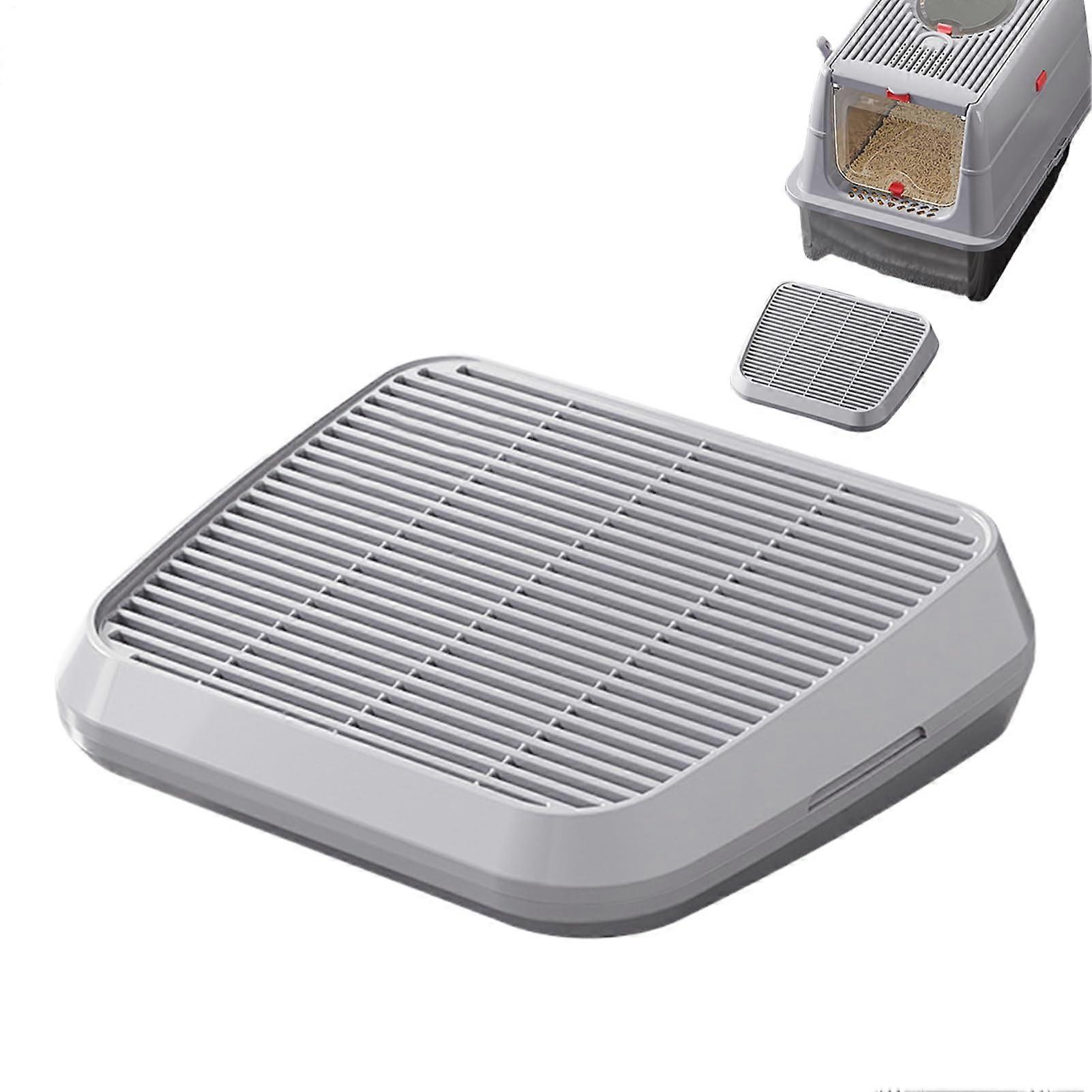 DoubleLayer Cat Ramp PootFoot Pet Litter Tray Slip Tray With Filter AntiSlip EasyClean