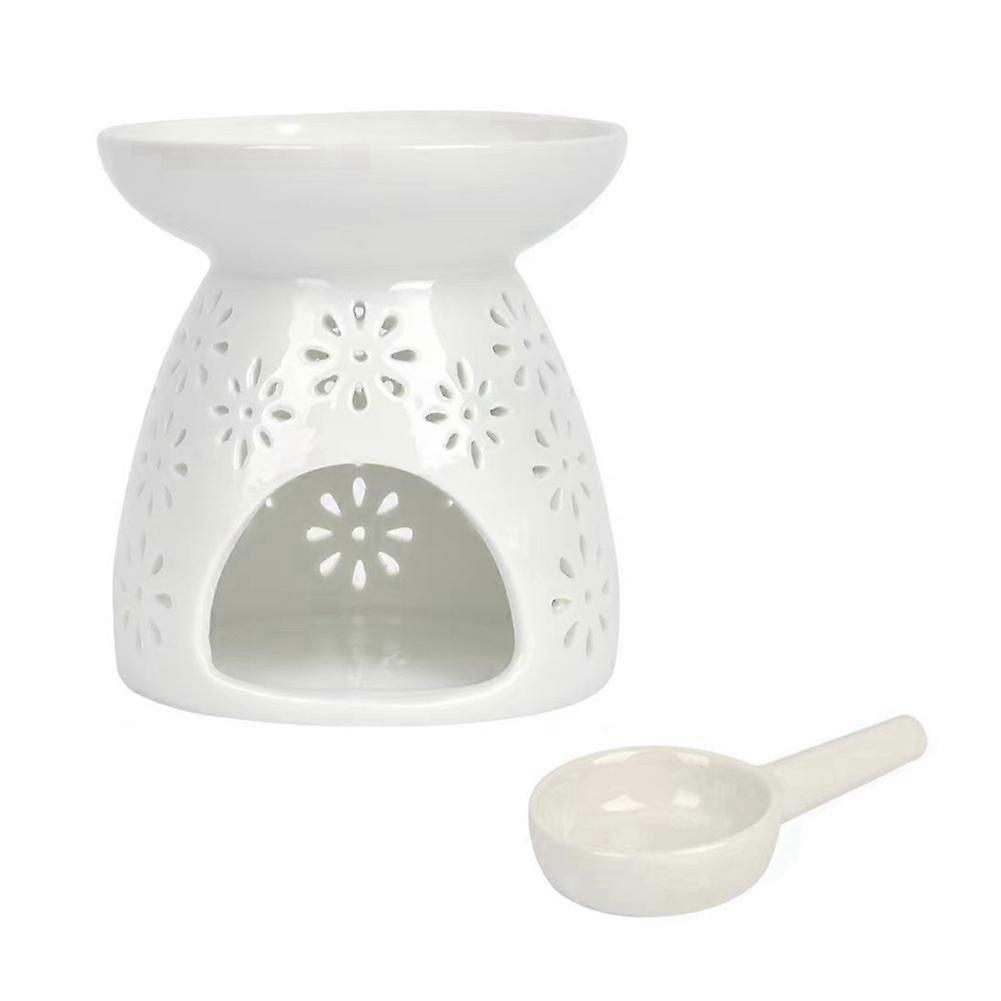 Ceramic Wax Melting Essential Oil Burner, Star Pattern,