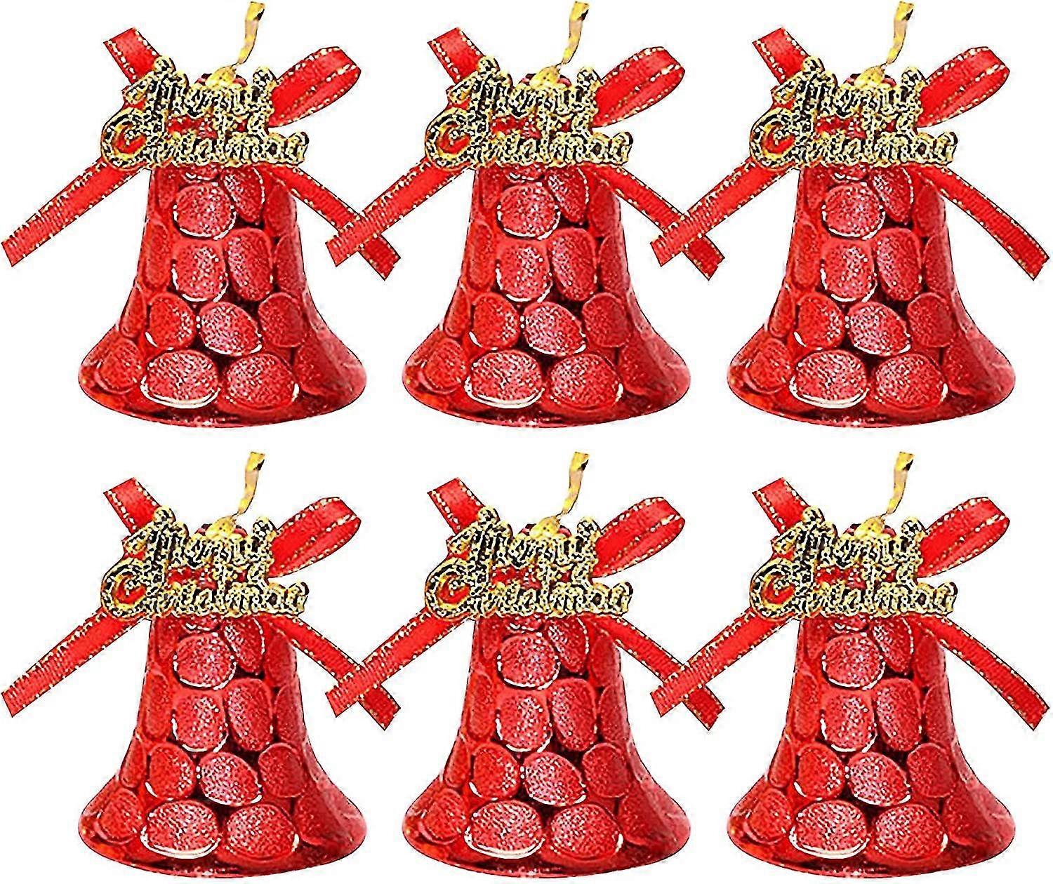 6 Pcs Christmas Bell Pendant Decoration