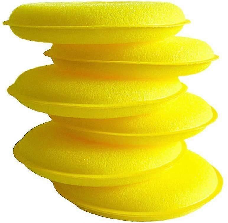 12pcs Wax Applicator Foam Sponge Polish Pad Ultra-soft Cleaning Tool For Clean Car Vehicle Auto Glass(yellow)