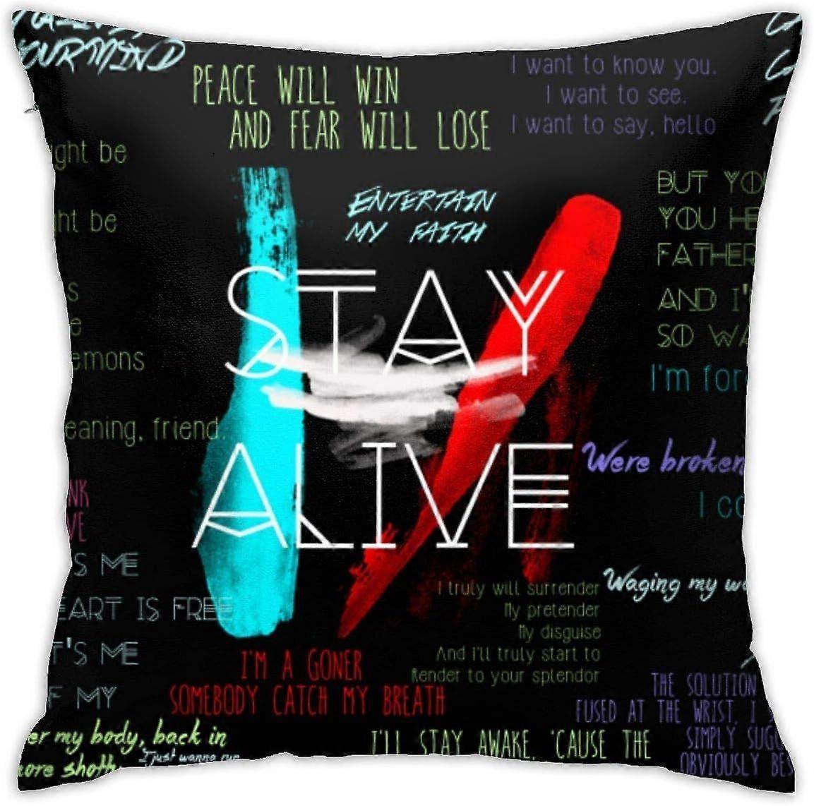 v360 21ワードパイロットスロー枕カバー装飾ソファスクエアクッション枕カバー18x18インチ-TB360 ij360