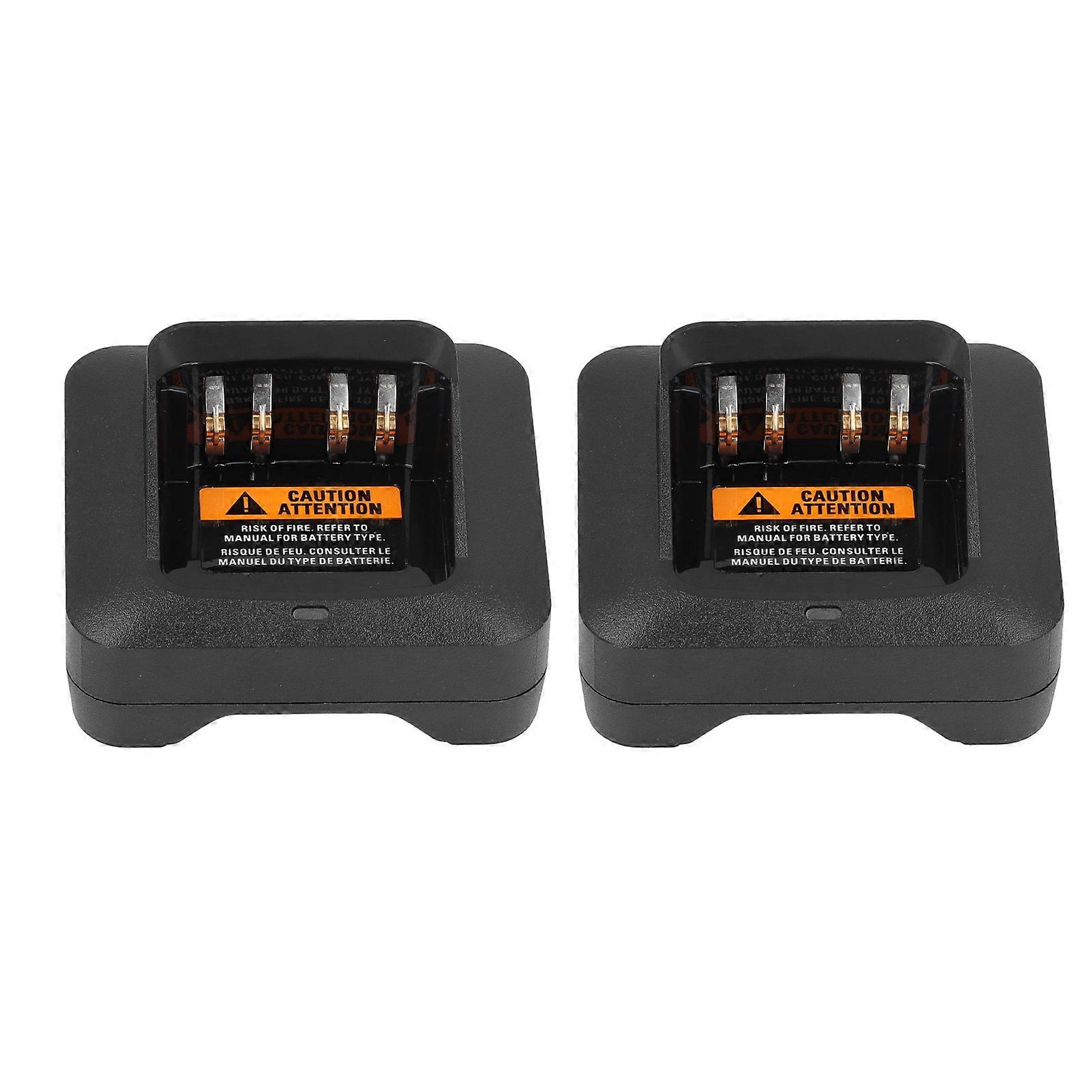 2Pcs 2 Way Radio Battery Charger LED Charging Indicator Enhanced Safety Battery Desktop Charger with Adapter for XPR3300e XPR3500e XPR7350e 