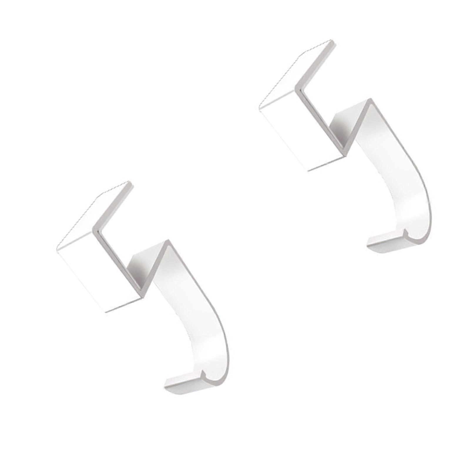 High-Performances Desk Hook Durability Coating Simple Assembly Under Desk Mount Holds Various Items  White