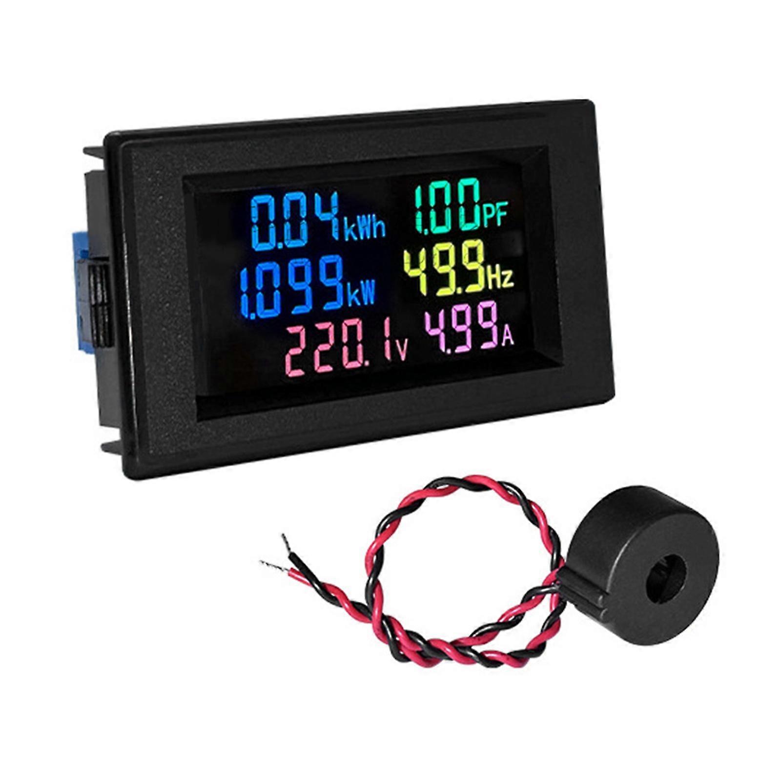 Professional Power Consumption Meter Measurement Device With 3Hz Refresh Rate ABS Housing For Energy Efficiency Analysis Multicolor