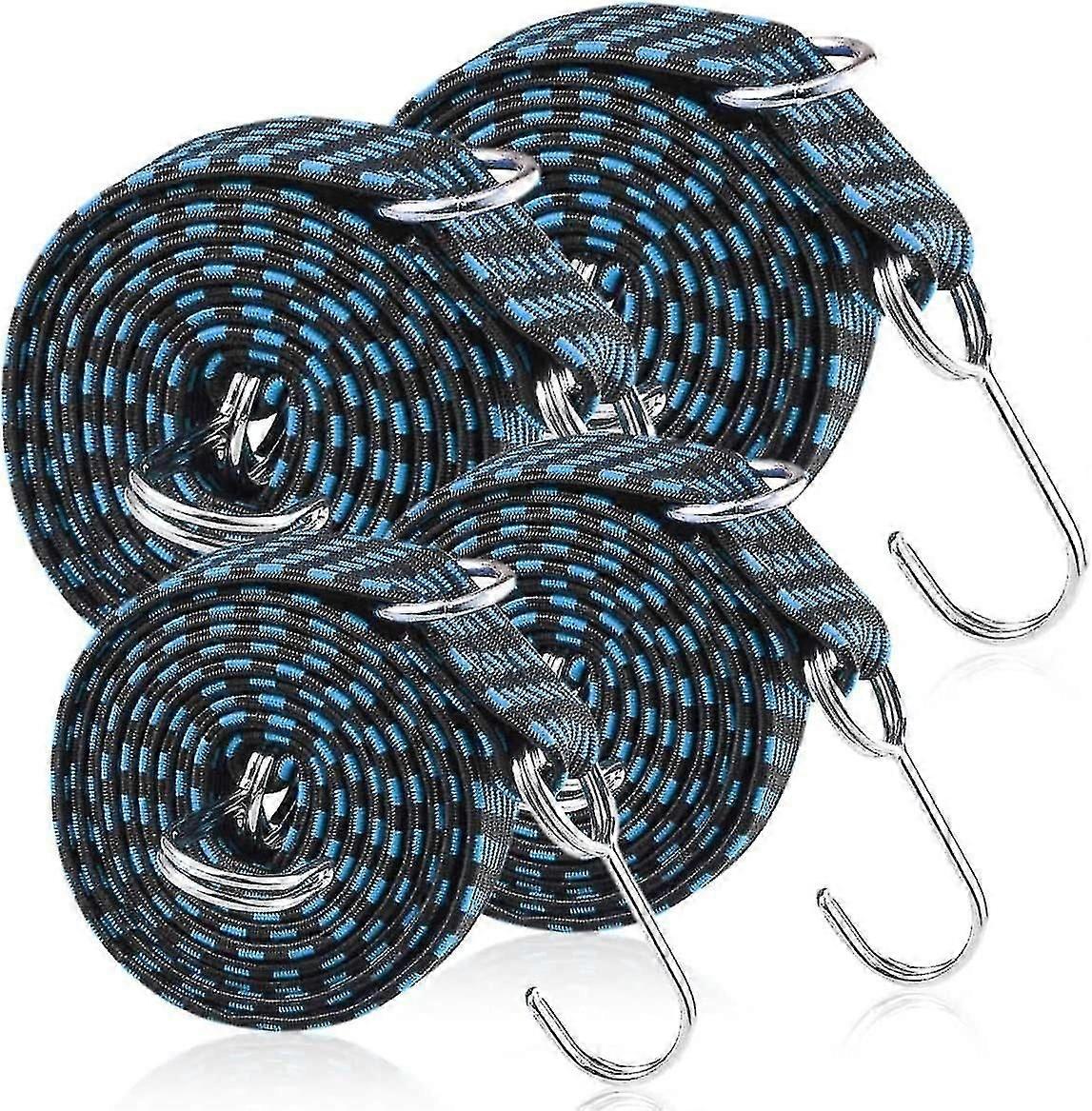 Bungee Cords With Hooks Bungee Cord Bungee Cord For Luggage 4 Pieces Bungee Straps Luggage Rope Adju
