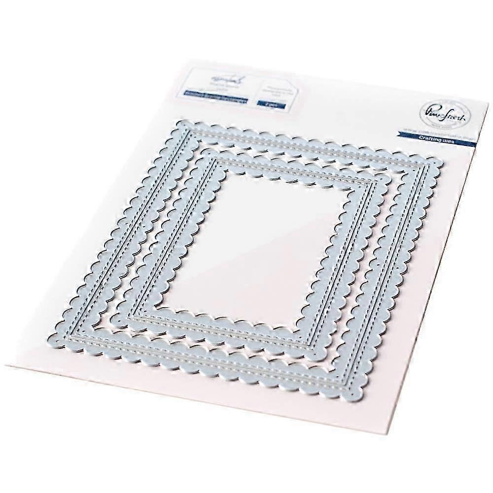 PINKFRESH DIE S Stitched Scallop Rectangles