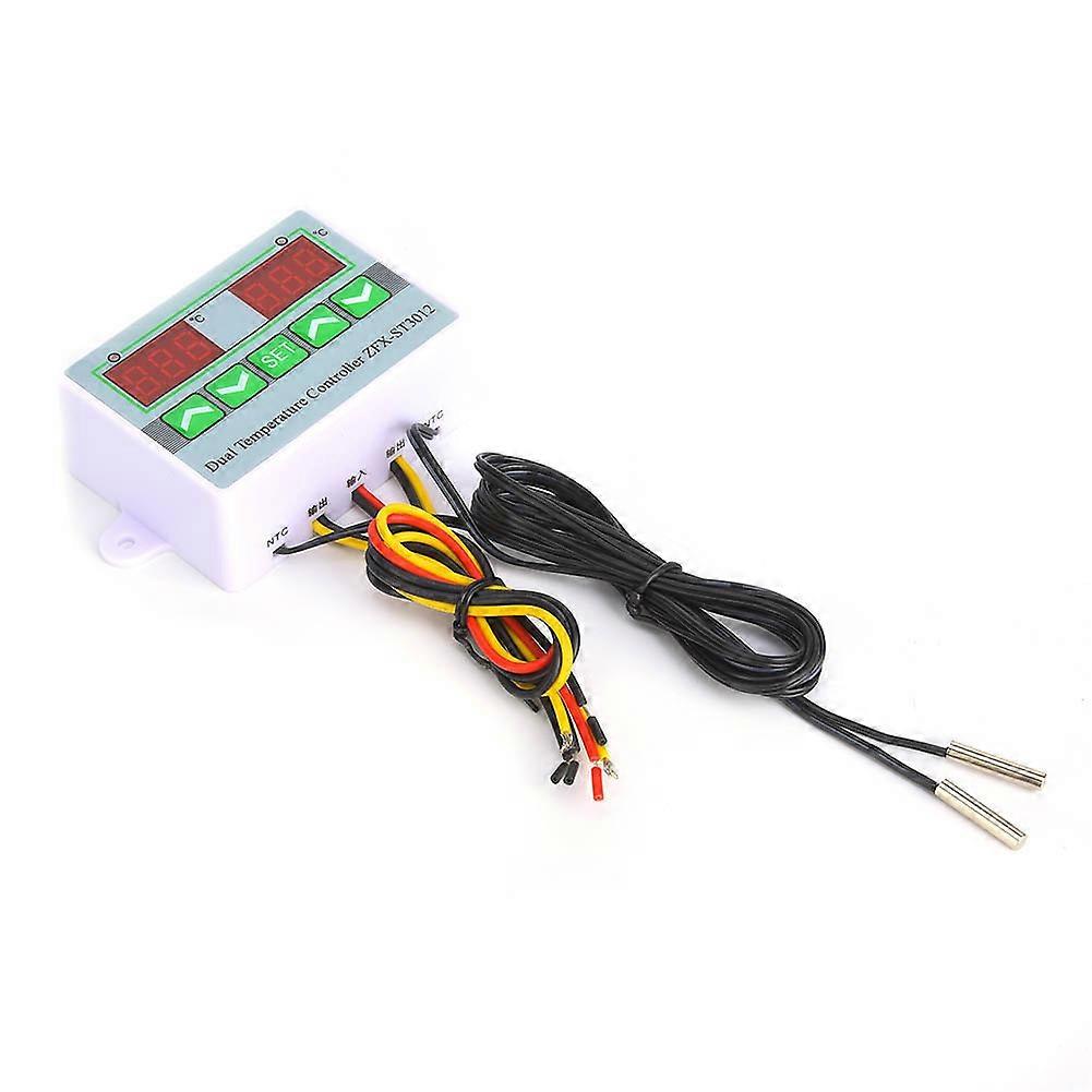ST3012 Temperature Controller Intelligent Digital Displayed Dual Channel Temperature Control SwitchAC220V