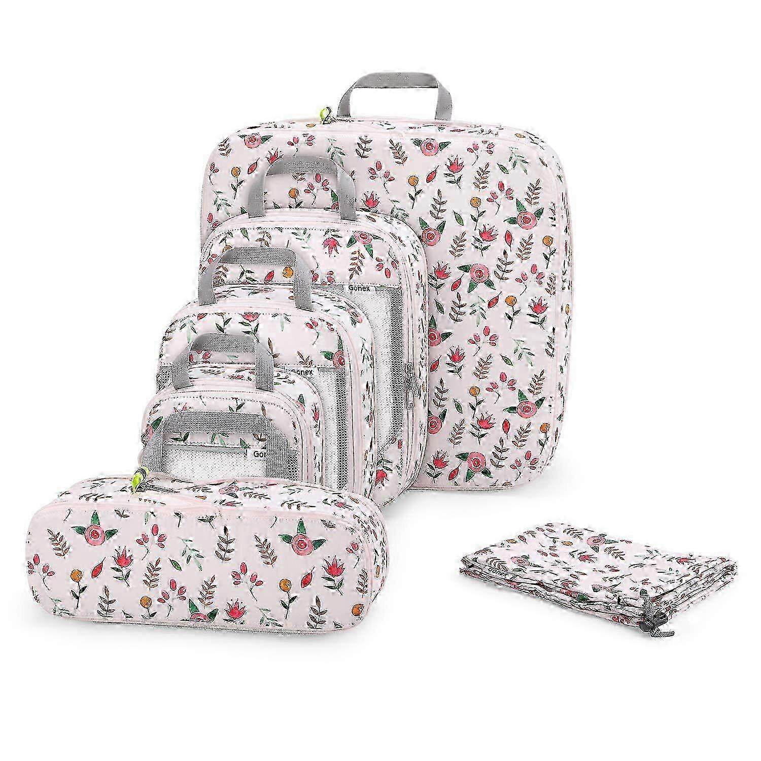 Compression Packing Cubes and Extensible Storage Mesh Bag Organizers