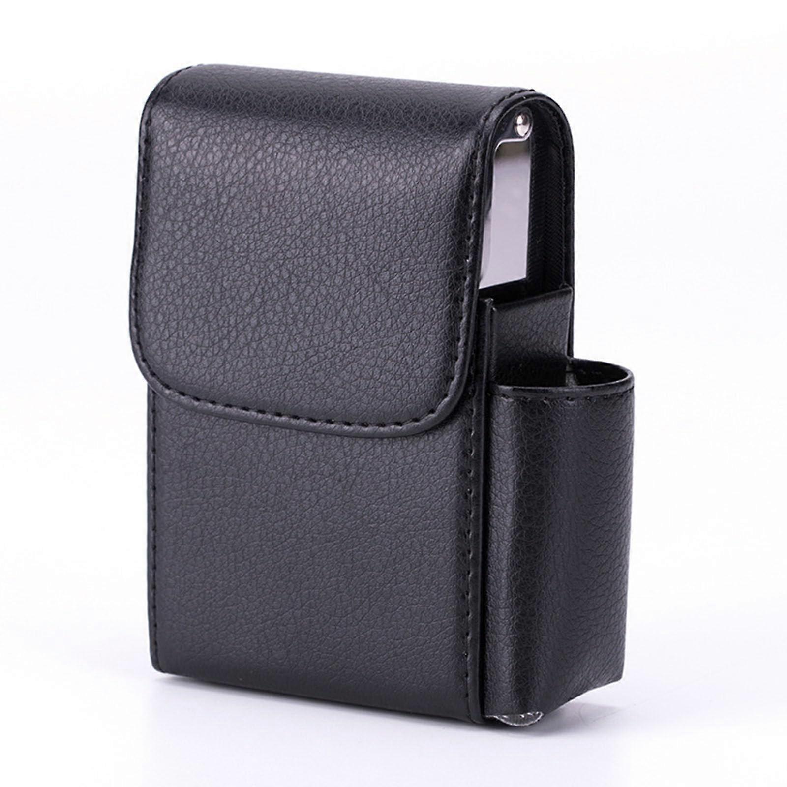 Cigarette Box 20Pack For Men And Women With Lighter Leather Cigarette Set Portable Bag Complete Package