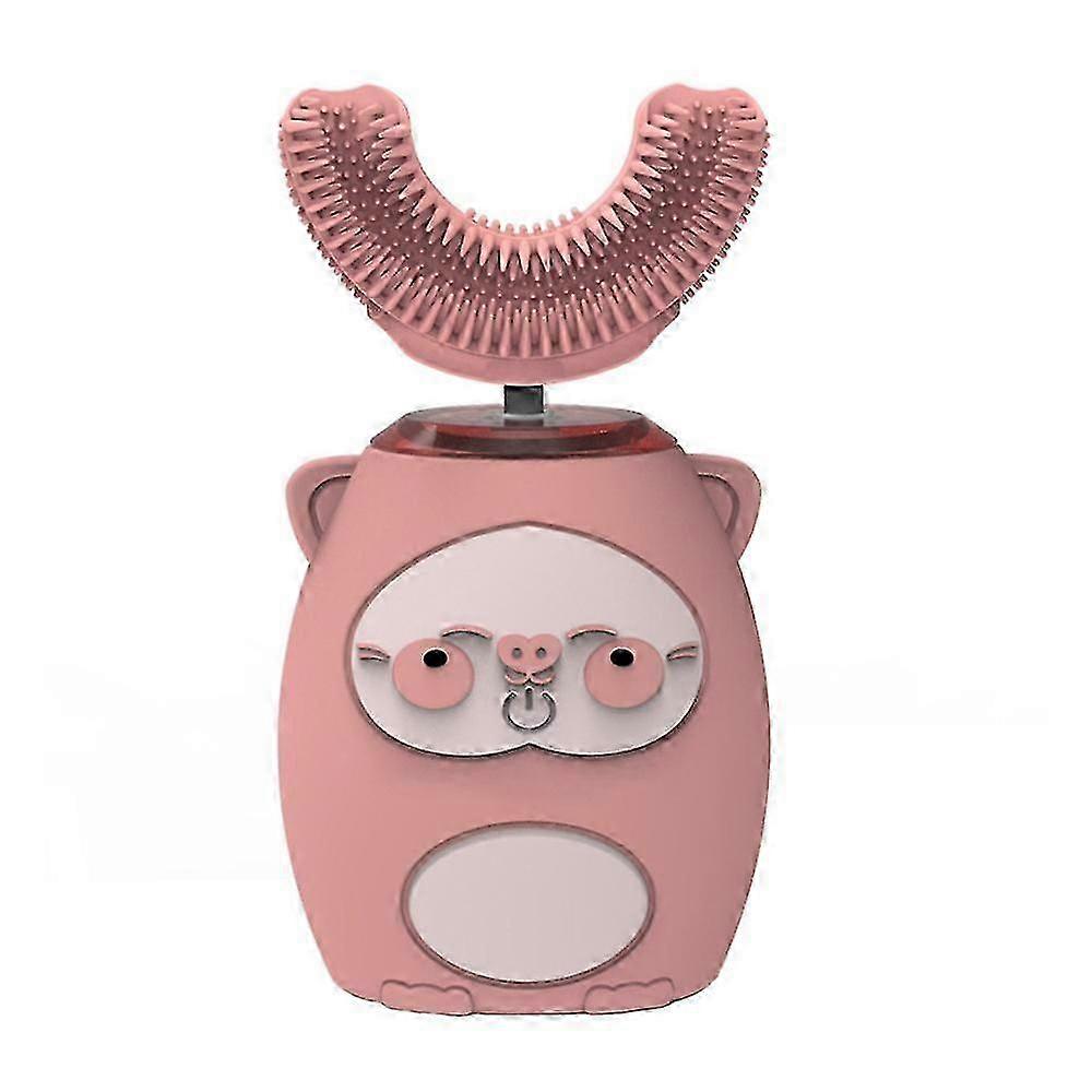 Kids Electric U-shape Toothbrush With 3 Modes 2 Led Uv Light