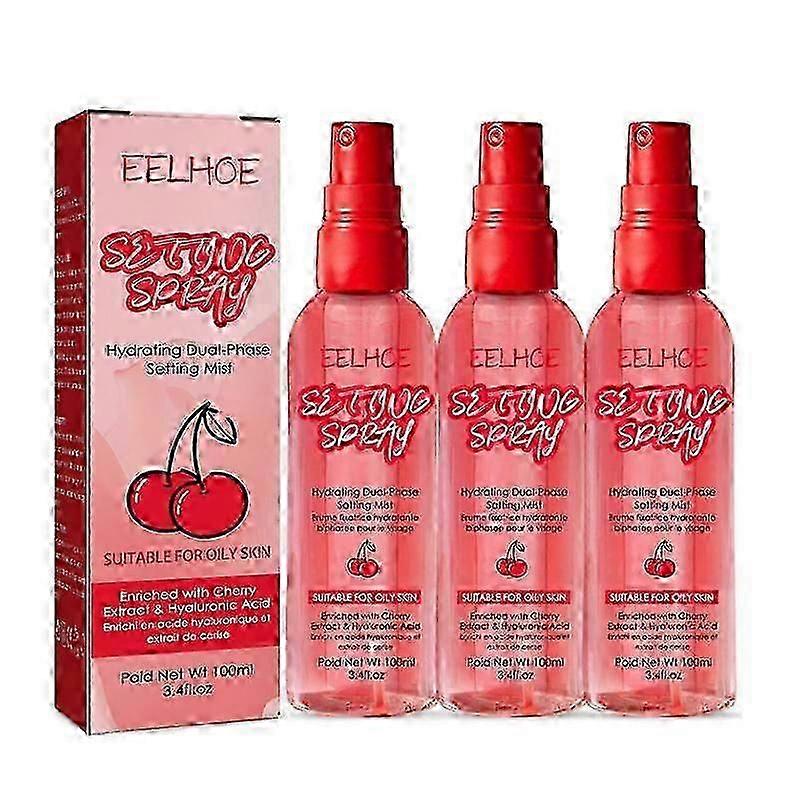 דגם חדש 3x 100 מ"ל ספריי איפור מקבע לאורך זמן מייקאפ ספריי מקבע לחות בקרת שומן טבעי מאט מרענן מקבע מהיר