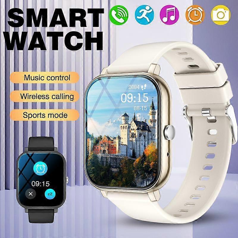 Smart Watch with 1.83-Inch HD Display, Wireless Calling & Messaging Alerts, Fitness Tracker, Music Control, Compatible with Android & iOS