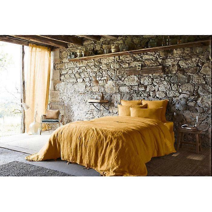 Leffet papillon Soline Duvet Cover in All Sizes Washed Linen - Soline Honey - Duvet Cover 200 x 200