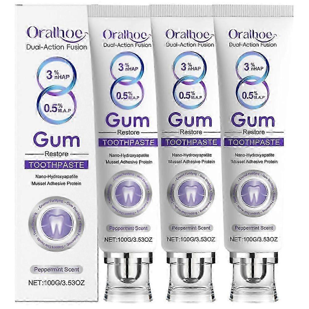 Pro-Health Advanced Gum Restore Toothpaste 100g, 3% Nano Hydroxyapatite Flouride Toothpaste for Enamel & Gum Care, Anticavity & Antibacterial