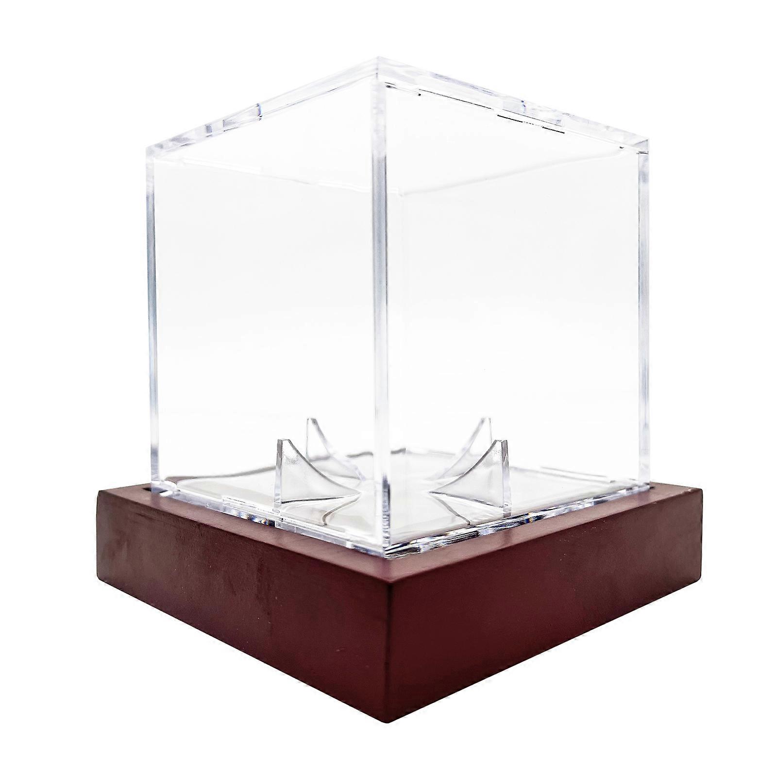 Acrylic Baseball Display Case Clear Baseball Holder Display Box Square Display Holder Dustproof Baseball Case Enduring Multicolor