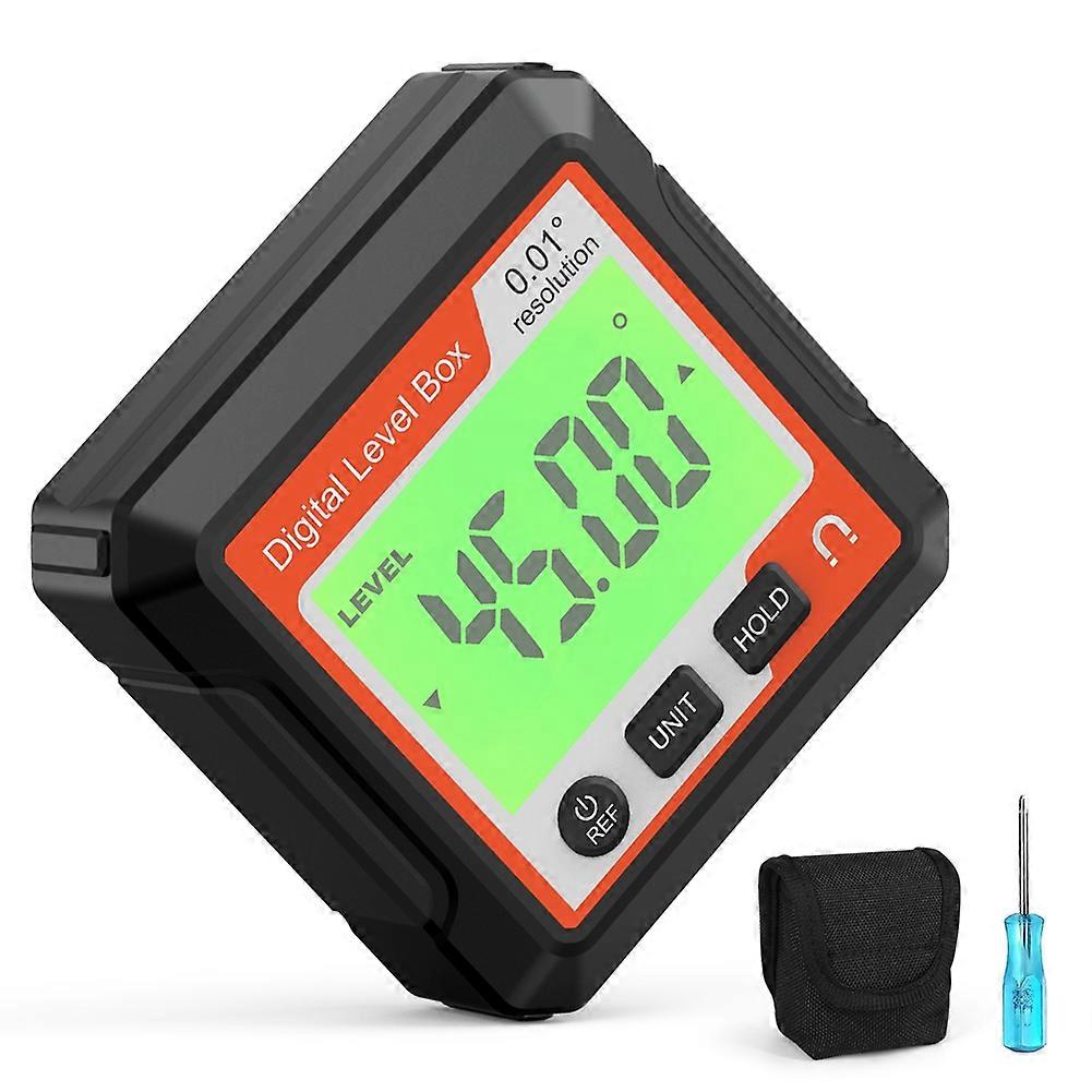 Digital Electronic Level Digital Angle Fnder 90°Magnetic Inclinometer Protractor Precision Level Box Red