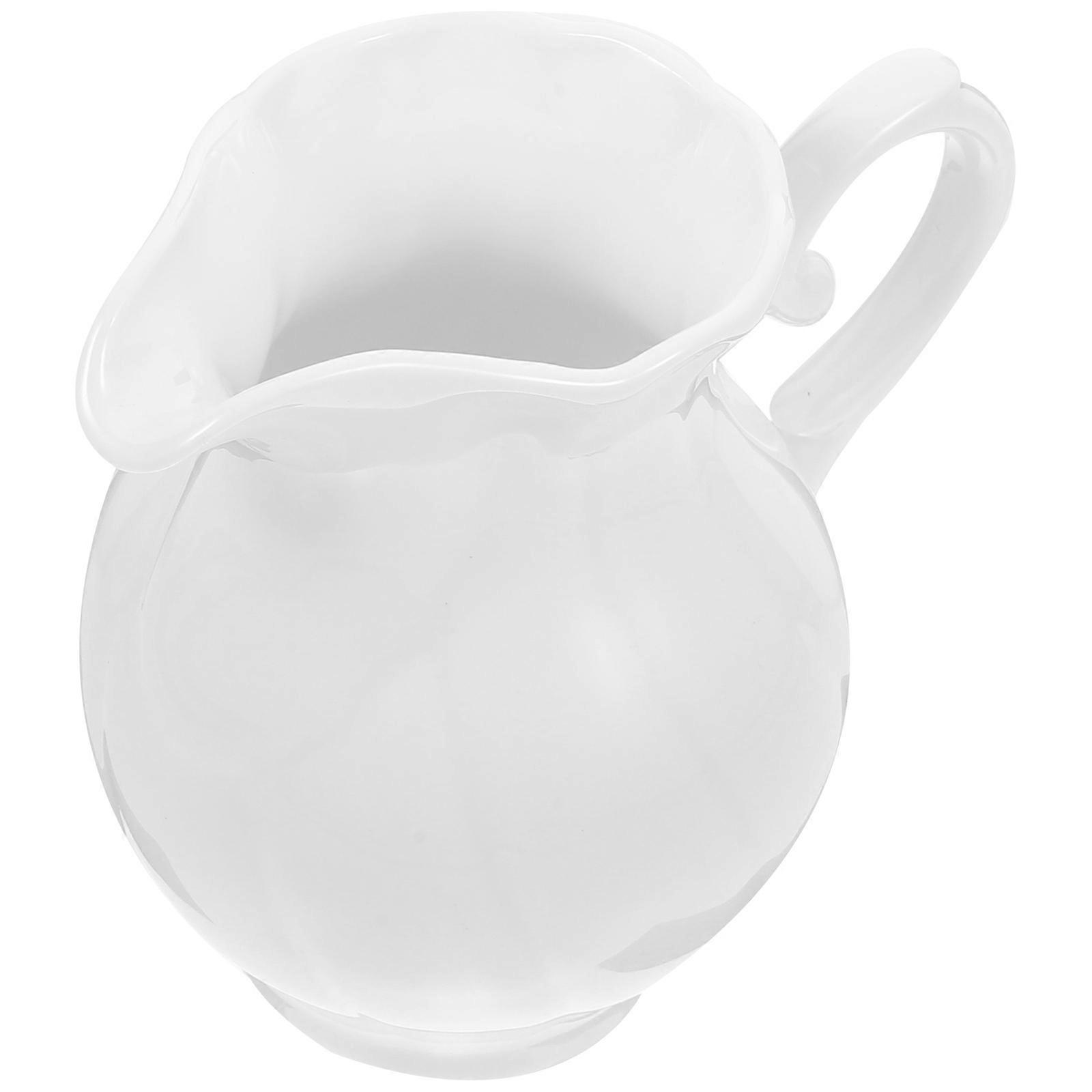 Ceramic Milk Pitcher White Ceramic Milk Dispenser for Storage