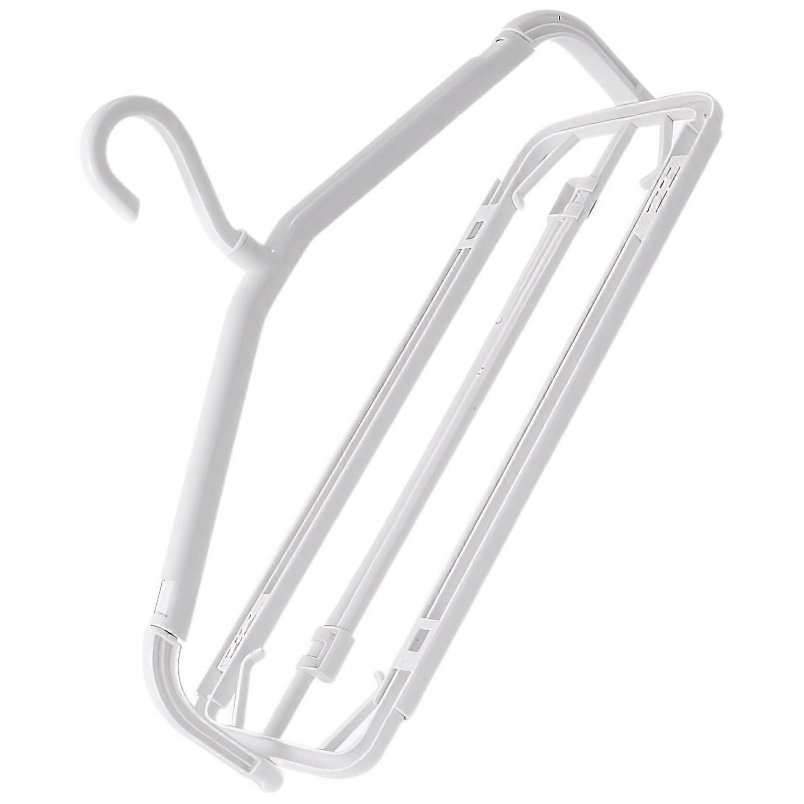 Telescopic Clothes Drying Rack with Secure Clips, Adjustable Folding Hanger for Towels and Bathrobes Indoor