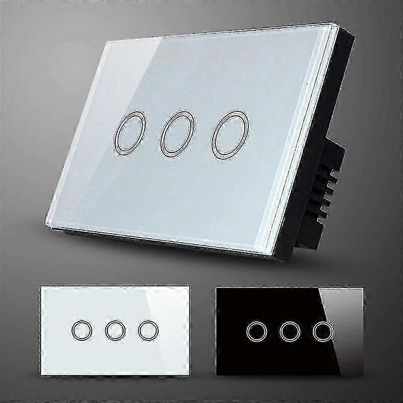 Smart Home Touch Switch Wifi App Control Lamp Switch Crystal Glass Switch Compatible With Alexa Google Assistant 1000w Ac110-240v Us 3