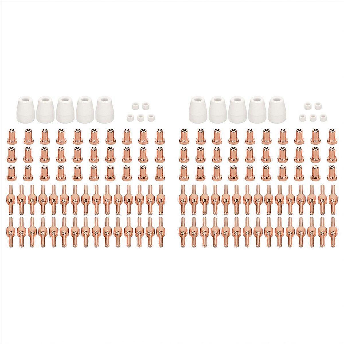 140Pcs Plasma Cutting Consumables for Cutting Torch PT31 Plasma Cutter Cutting Torch Consumables