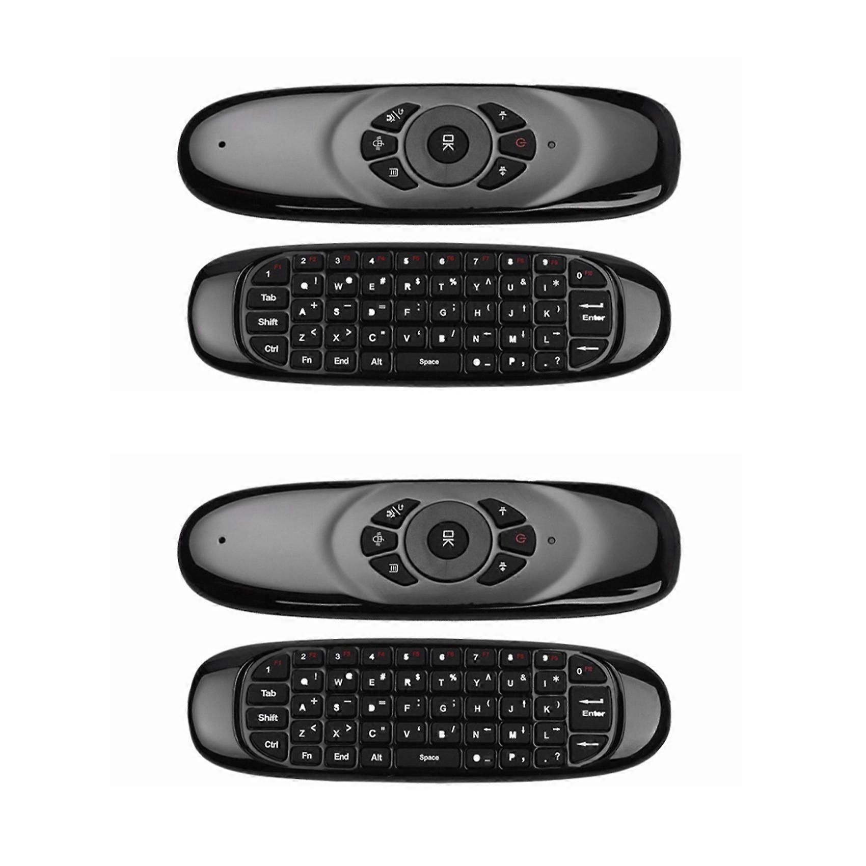 2X 2.4G Air Mouse Wireless Keyboard Remote Control for Android TV Box Computer English Version 6 Axe