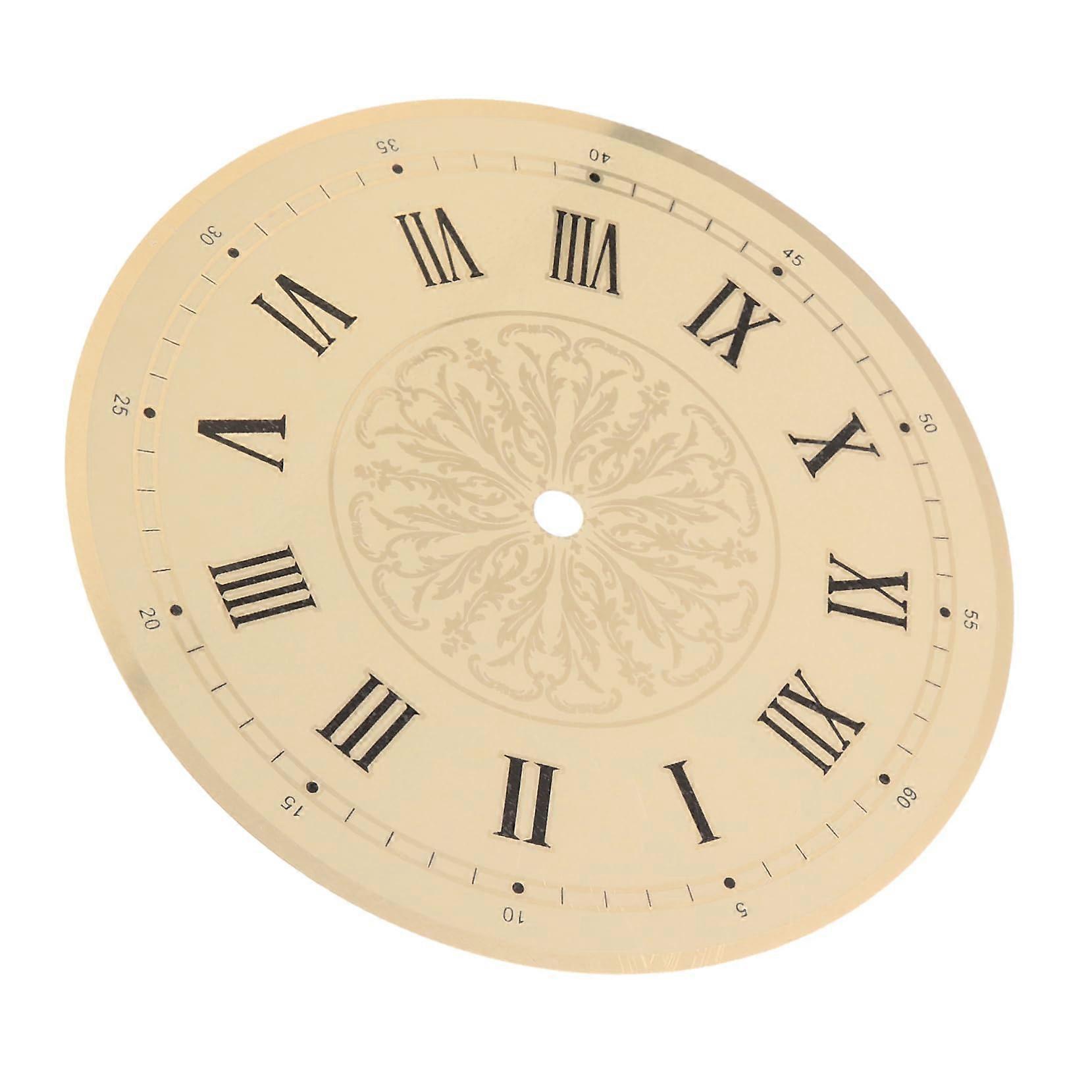 Aluminum Quartz Clock Dial with Roman Numerals for DIY Clock Making and Home Decor Projects