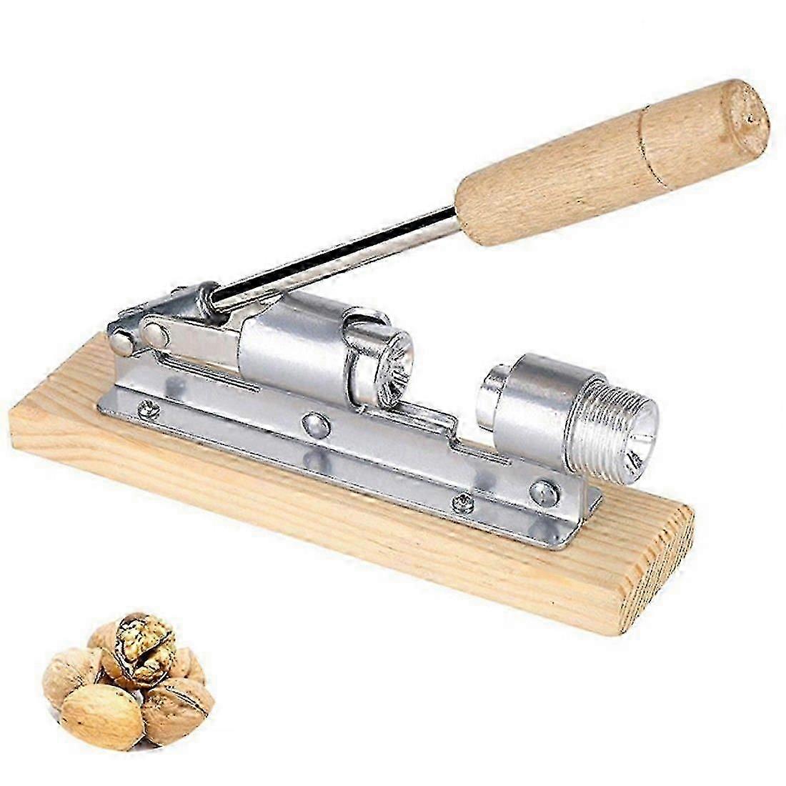 Heavy Duty Nutcracker Pecan Nut Cracker Walnut Plier Opener Tool Desktop Wood Base & Handle Adjustable Peeled NutcrackersD-2