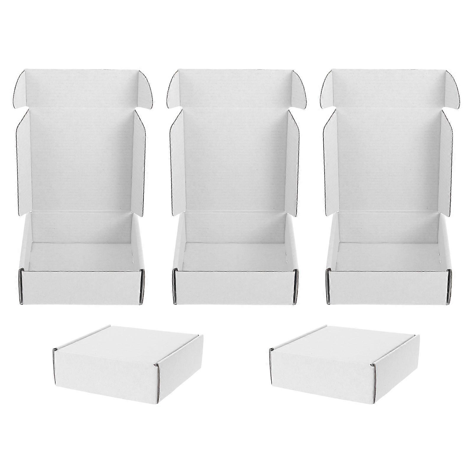 White Cardboard Mailer Box for Mailing with 5Pcs Kraft Paper Boxes