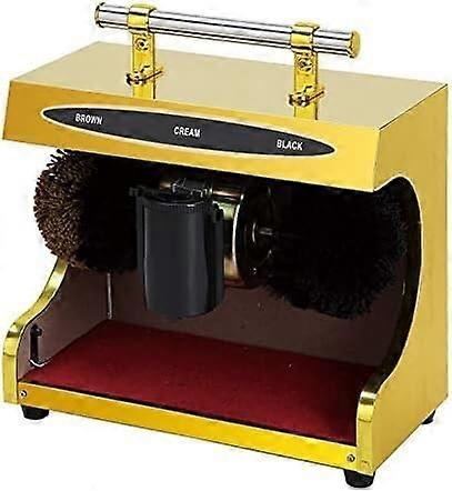 Automatic Shoe Polisher with Infrared Sensor, Portable Electric Shoe Cleaning Brush for Home (Gold)