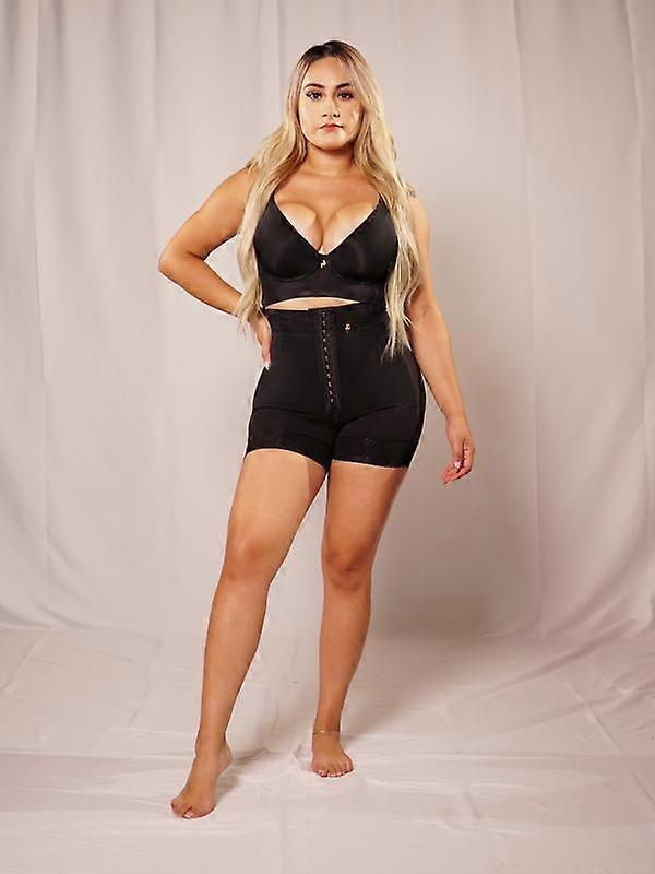 Short Corto INVISIBLE Women's Black Shapewear with BBL Effect Invisible No Costuras Realce Interno Basic Minimalist