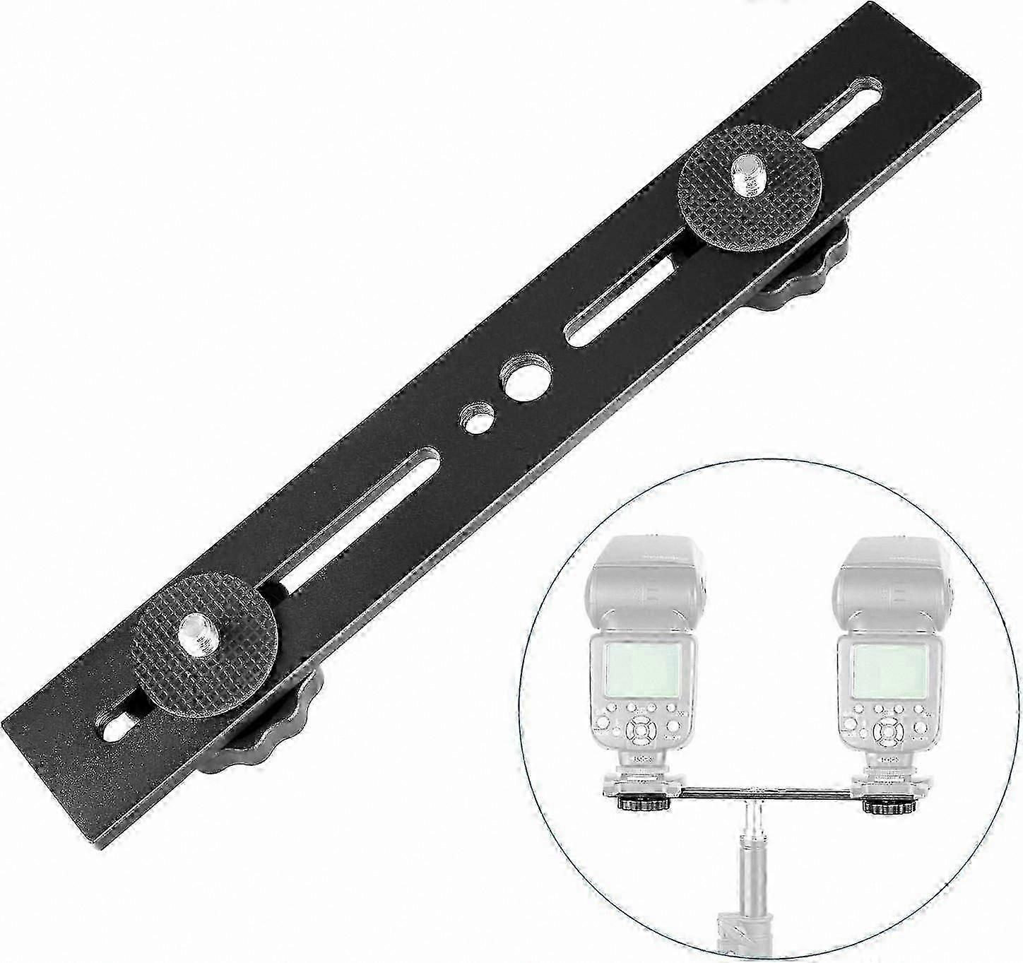 3D 写真デュアルカメラ取り付けブラケット、三脚用 1 字型クロスバー付き