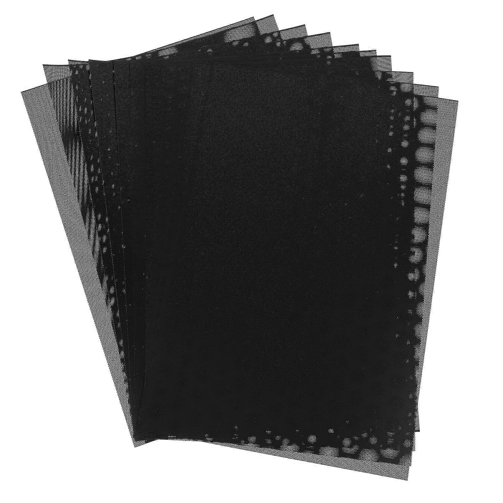 Scratch-Resistant Eye Mesh Sheet for Mask Making Projects Crafted from Durable Black Pvc Material for Crafters 10sheets