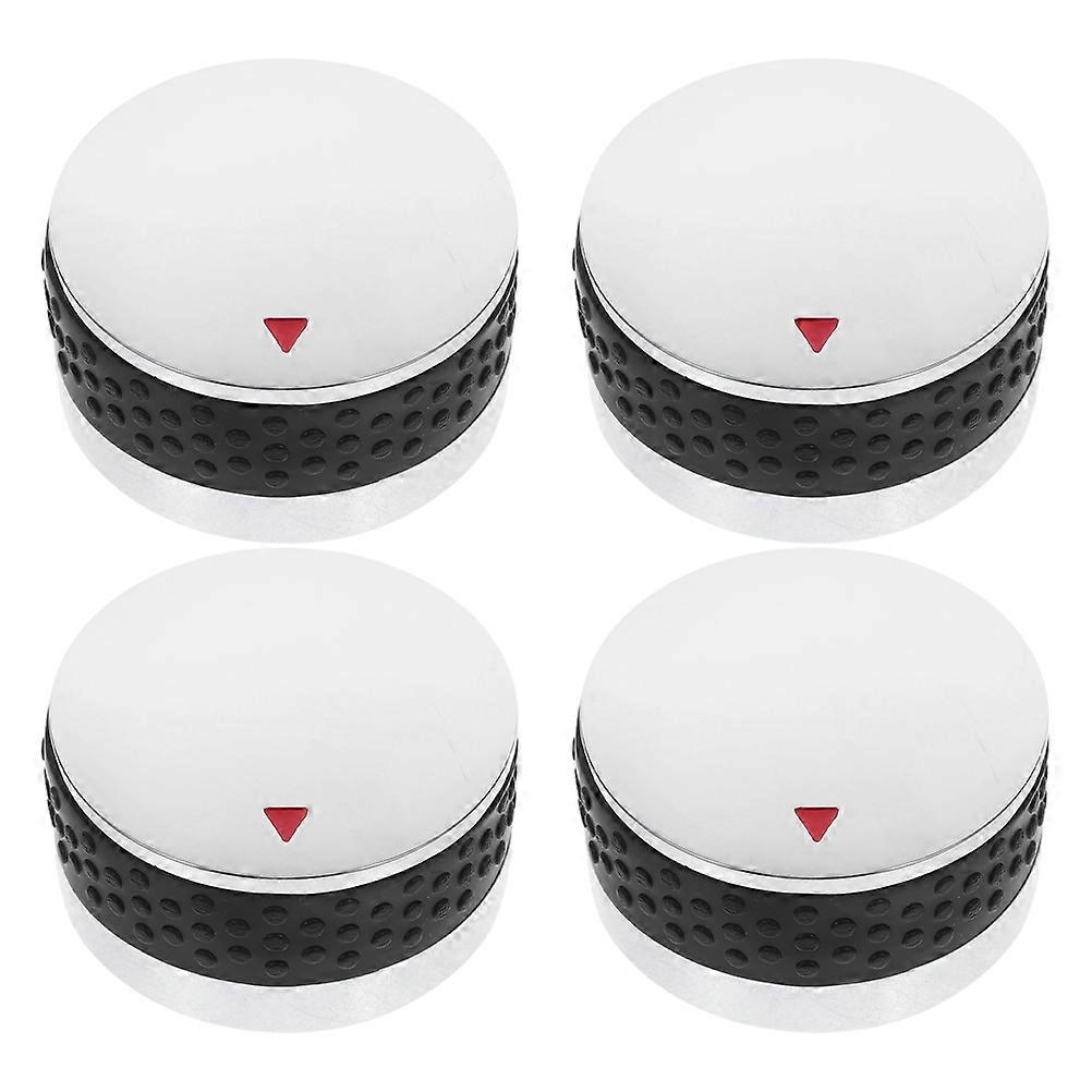 Silver Gas Grill Control Knobs Replacement Plastic Knobs for Bbq 4Pcs