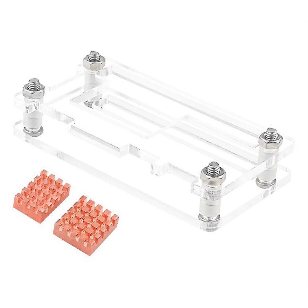 Acrylic Case for Orange Pi Zero 2W Orange Pi Zero 2W Motherboard Protective Case Compatible Heat Sinks