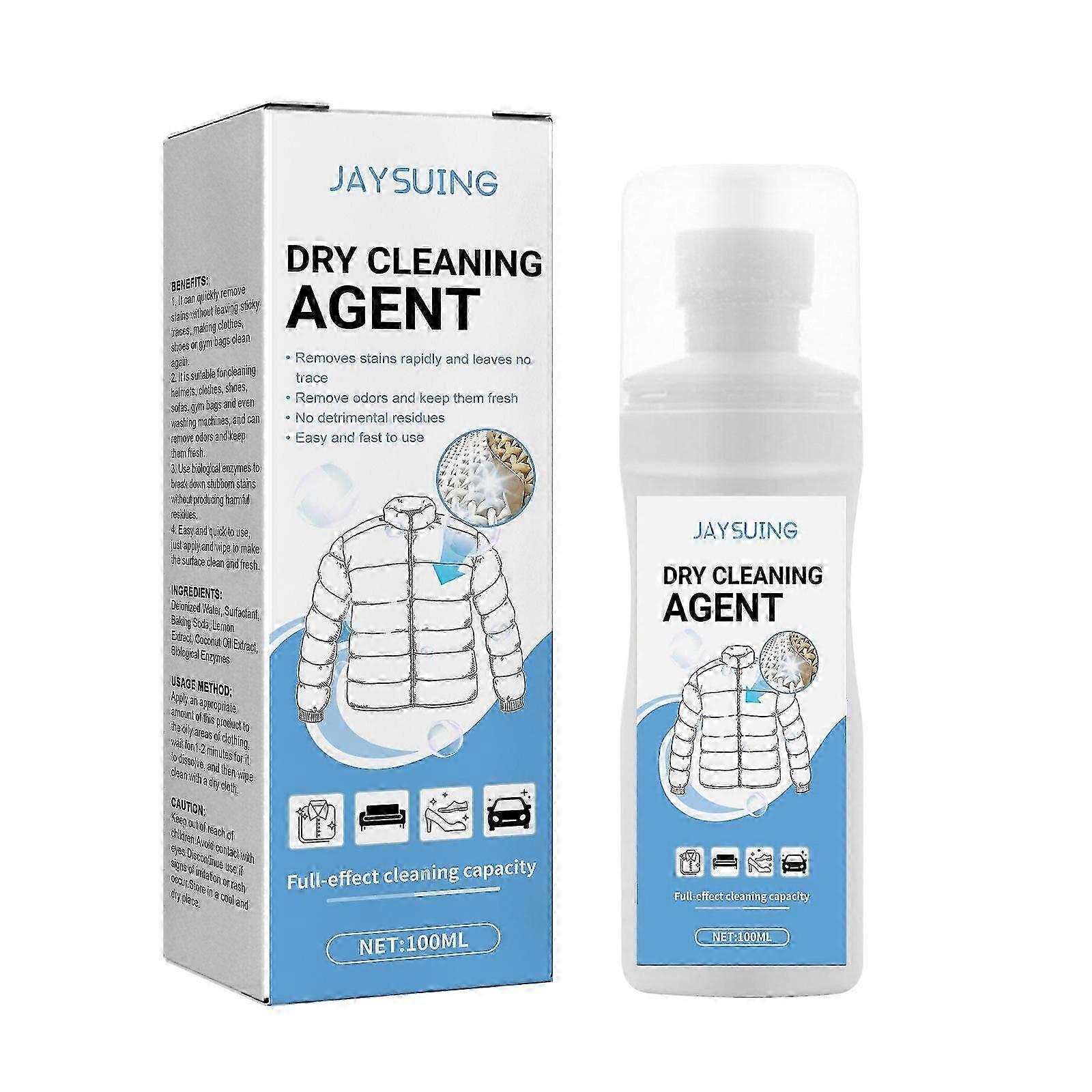 Powerful Dry Cleaning Stain Remover for Down Jackets, Shoes  More  Quick, EcoFriendly 100ml Solution for Deep Stain  Odor Elimination