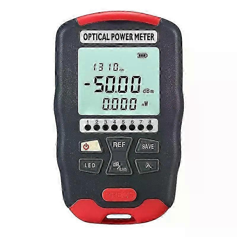 3-in-1 Professional Accurate Optical Power Meter Fiber Visual Fault Locator 10 Wavelengths RJ45 Network Tester with LED Light