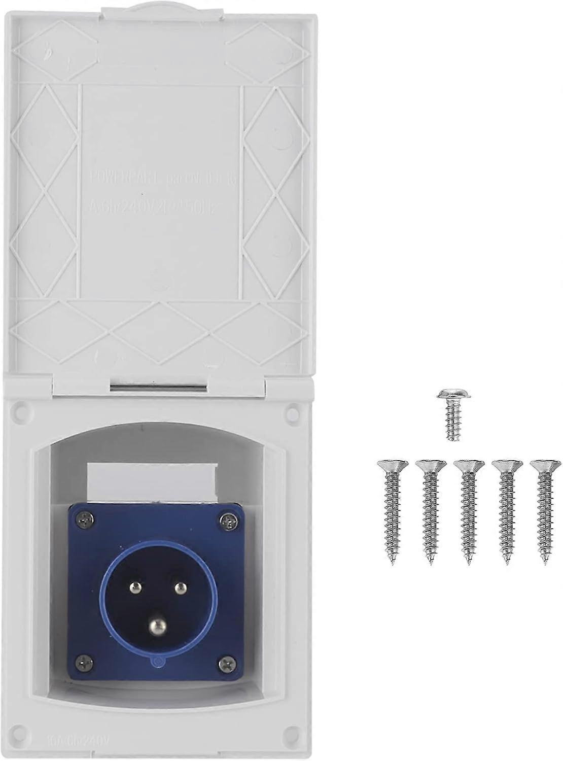 Rv socket, 16A plug, 220V-240V, waterproof socket, suitable for RV and RV external plug socket