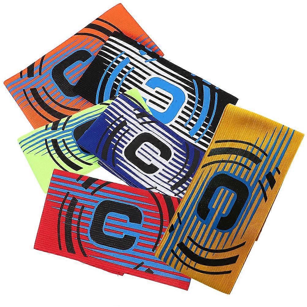 Soccer Team Captain Bands 6Pcs Identify Gear In Assorted Color Material