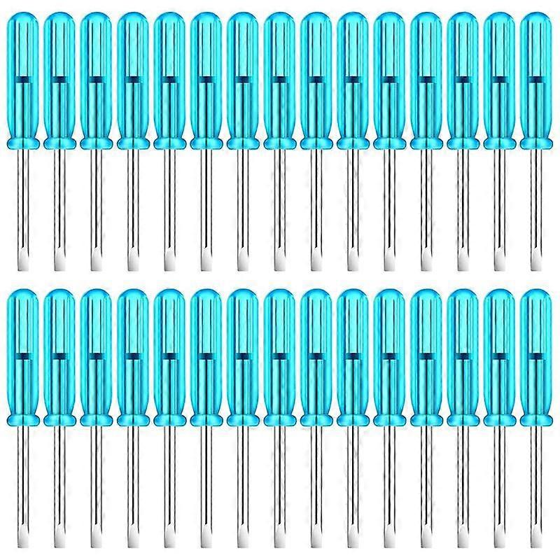 100 PCS Mini Slotted Screwdriver, 2.0mm Flat Head 45mm Length