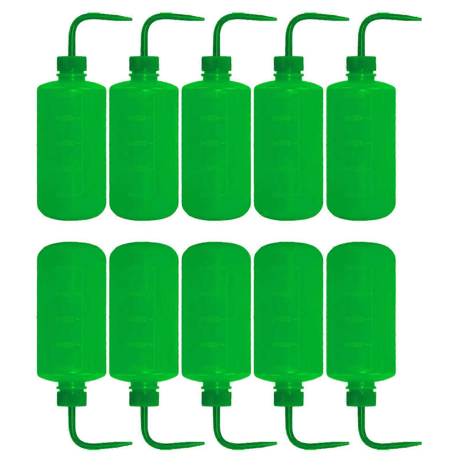 10PCS Multipurpose Squeeze Bottles 500ml Designed With Stable Base Concave Design For Various Professional Uses  Green