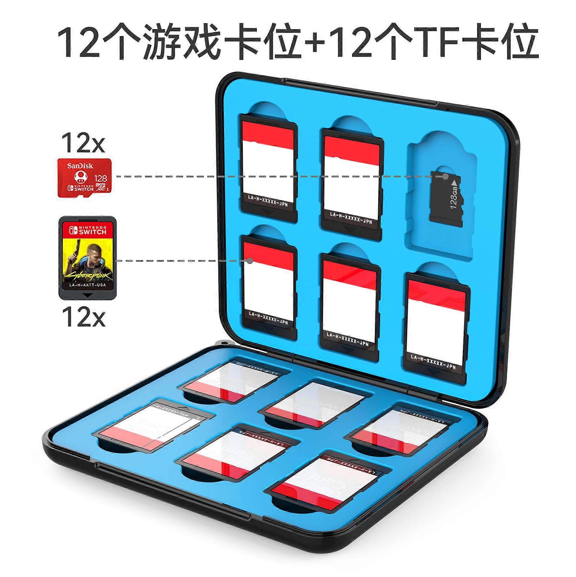 Switch 2 game cartridge magnetic 24-in-1 storage case, OLED universal TF card storage box PG-SW2108