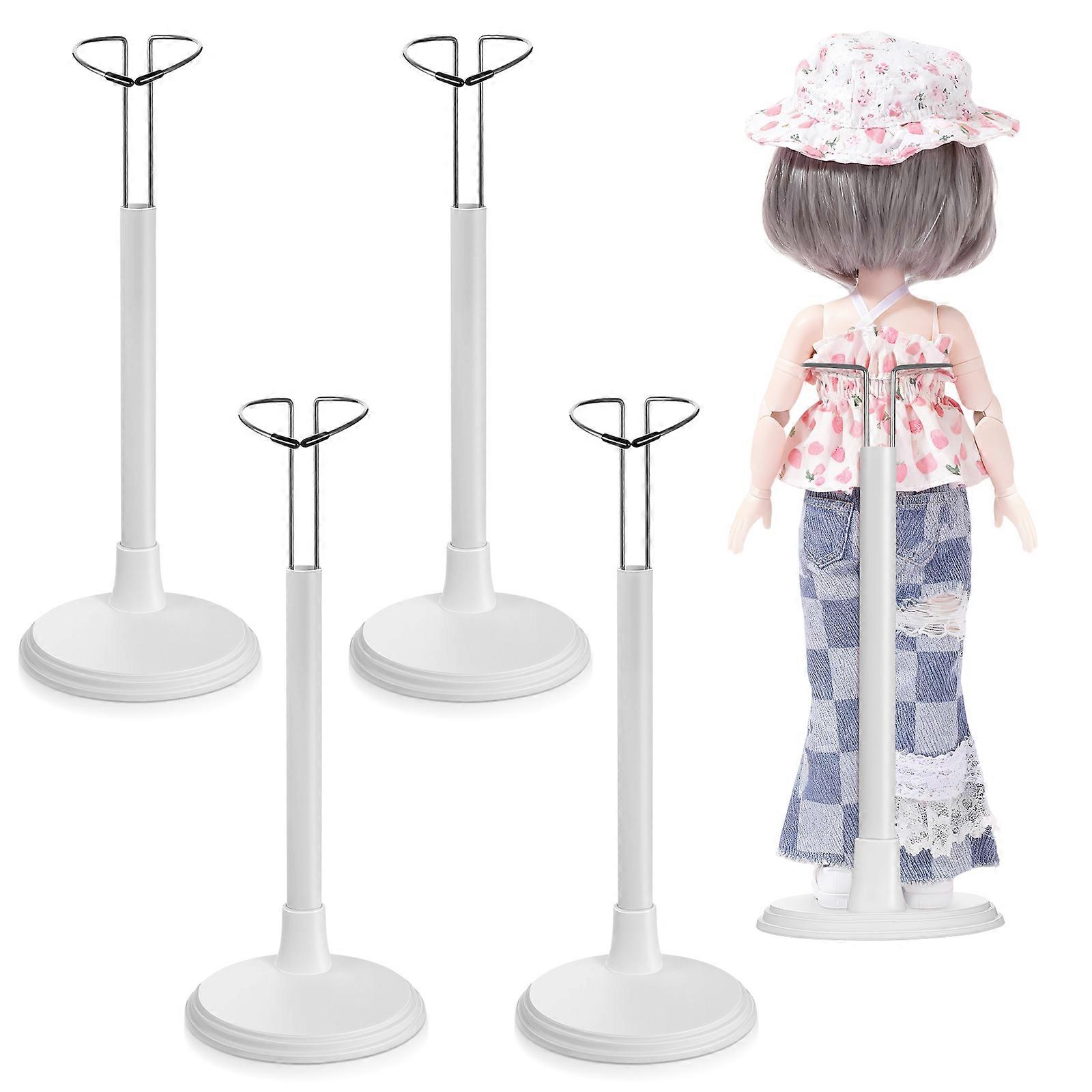 Creative Doll Stand Bracket for Display 16Pcs Portable White Storage Rack
