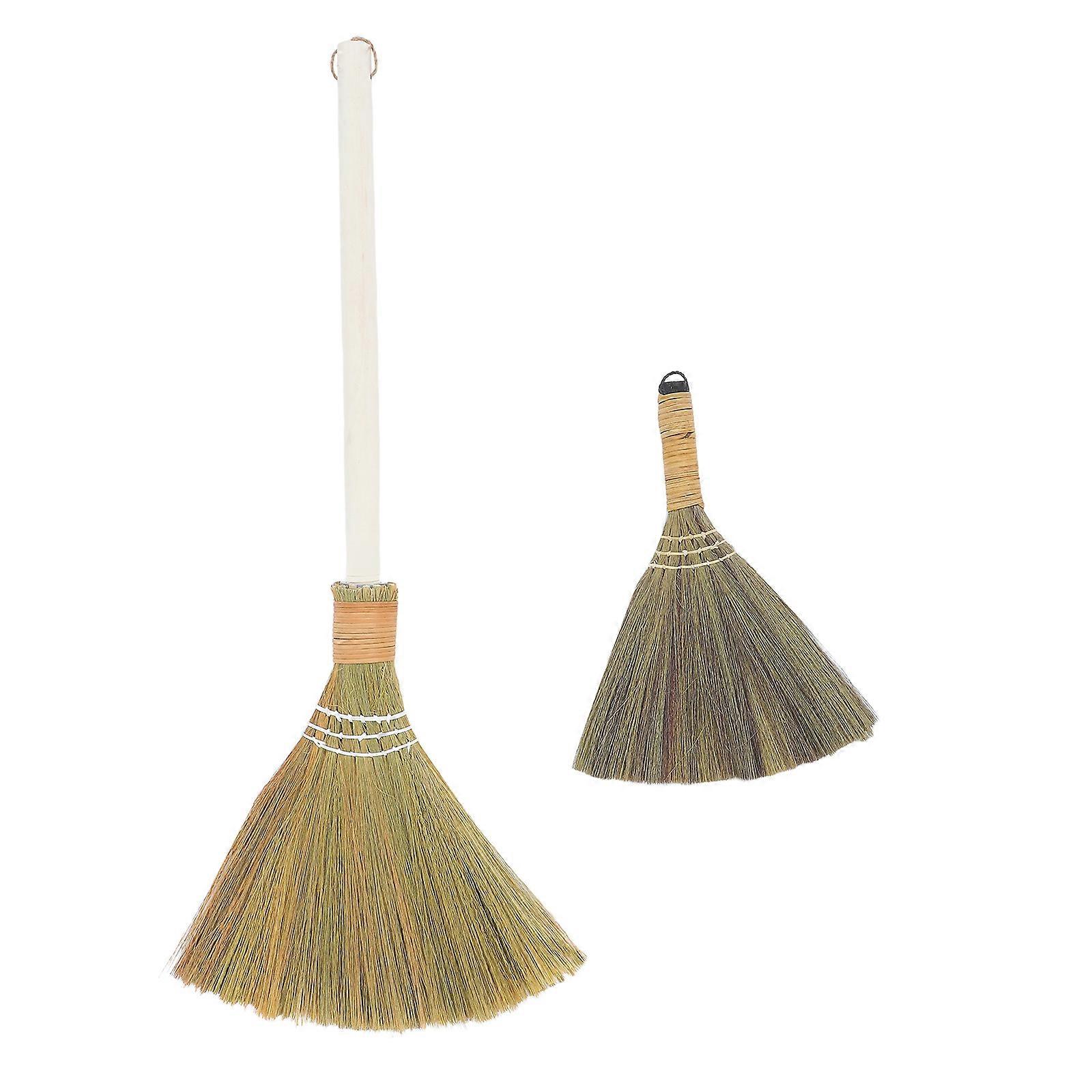 Soft Bristle Broom For Dust Removal With Detachable Handle In Multi Color Ideal For Household Cleaning 2Pcs