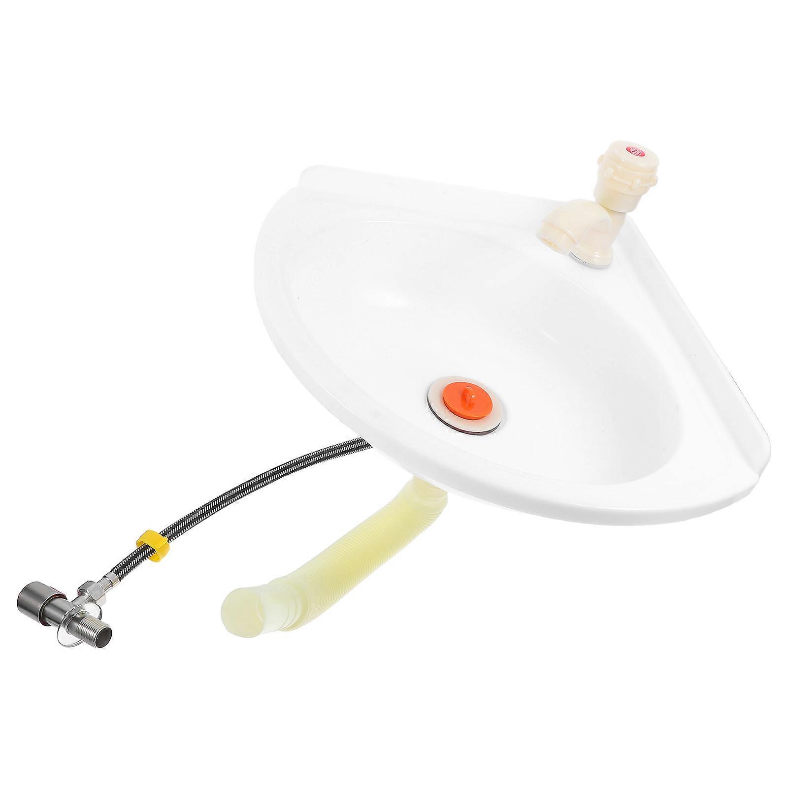 Wall Mounted Sink Plastic Triangular Washbasin for Bathroom Corner Mount