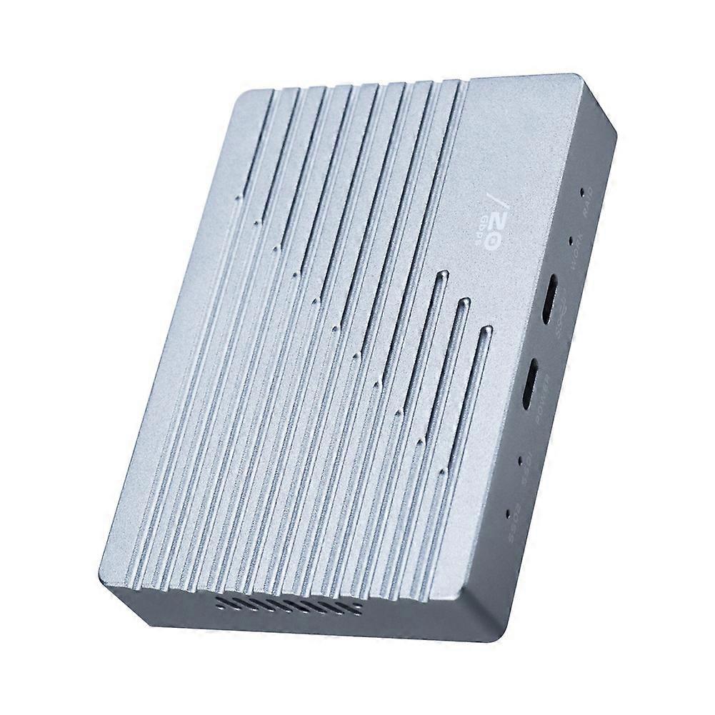 Dual Bay NVMe SSD Enclosure M.2 2280 NVMe Hard Drive Case 20Gbps USB3.2 Gen2 Type-C External Hard Disk Case Box US PLUG