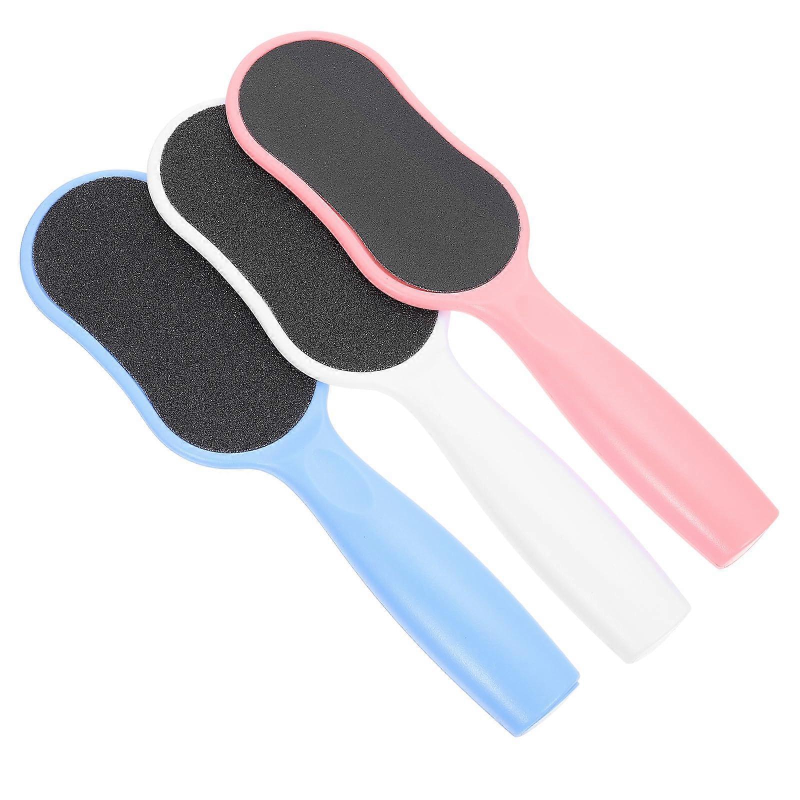 3Pcs DoubleSided Foot File Pedicure Callus Remover with Ergonomic Handle for Smooth Heels