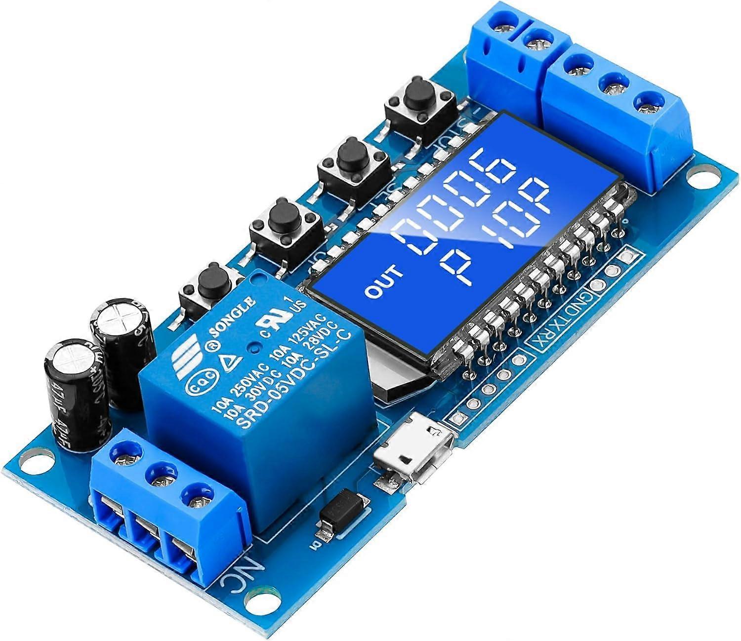 Timer Relay Module DC 5V 12V 24V Adjustable Time Delay Relay with LCD Display Wide Voltage Range