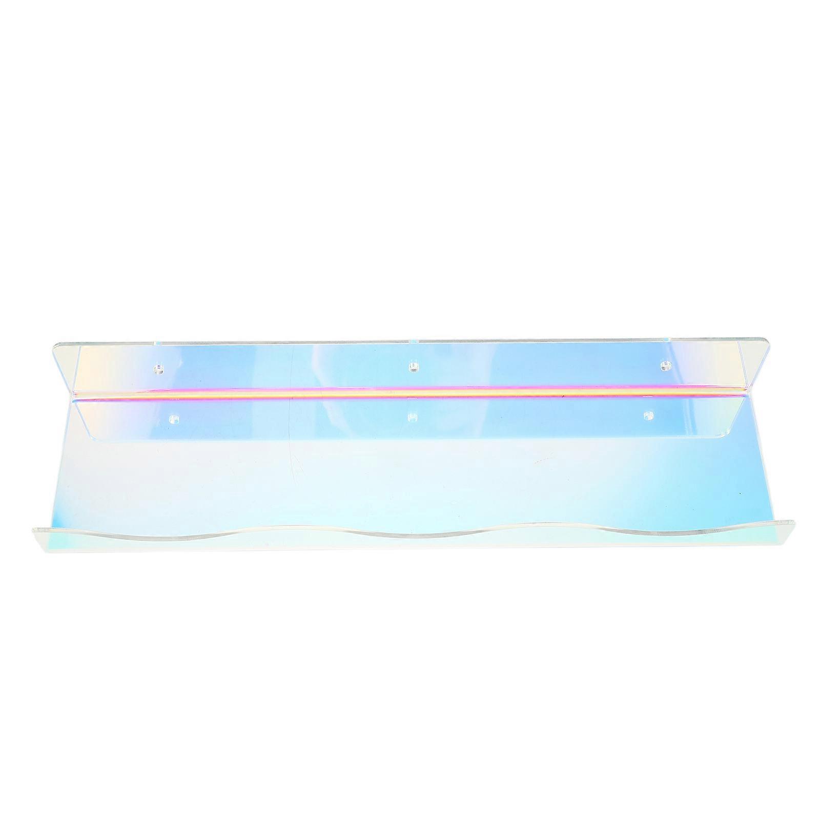 Clear Acrylic Wall Mounted Shelf for Nail Polish Display 1Set Colorful Floating Shelf
