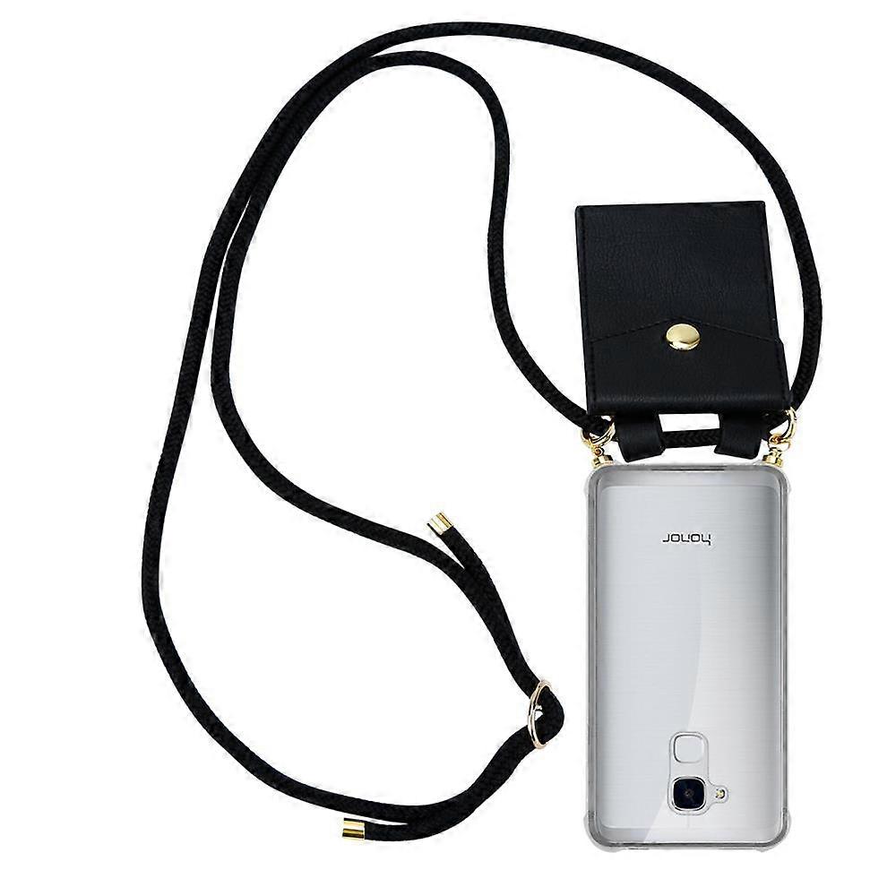 Mobile Phone Chain for Honor 5C Silicone Protective Case - Cord with Golden Elements